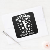 Officiële Flower Man Dancing Funny Wedding & Brida Vierkante Sticker (Envelop)