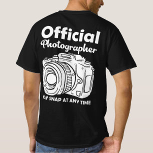 Officiële fotograaf kan te allen tijde magnetisch  t-shirt