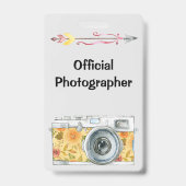 Officiële fotograaf met camera badge (Achterkant)