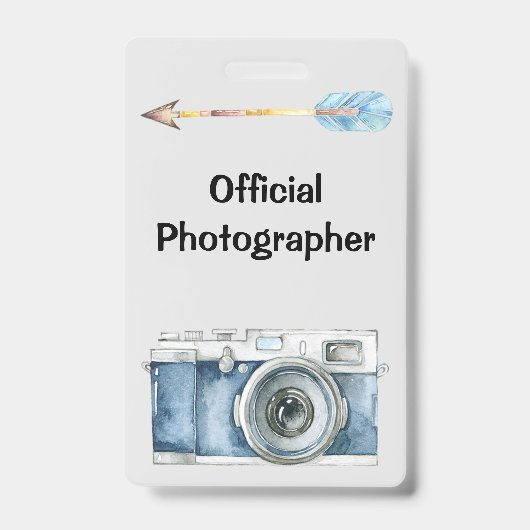 Officiële fotograaf met camera badge (Voorkant)