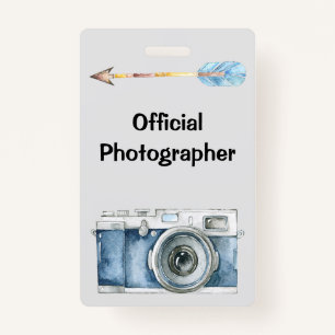 Officiële fotograaf met  camera badge