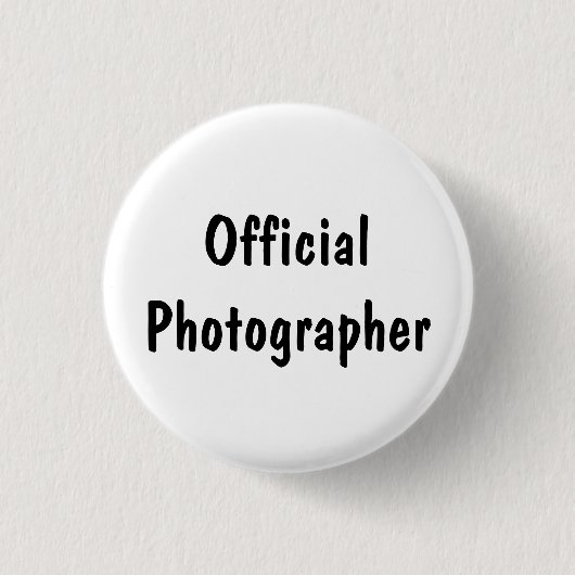 Officiële fotograaf ronde button 3,2 cm (Voorkant)