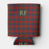 Officiële Fraser Tartan met monogram / initialen Blikjeskoeler (Voorkant)
