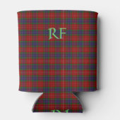 Officiële Fraser Tartan met monogram / initialen Blikjeskoeler (Achterkant)