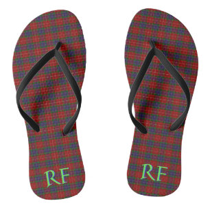 Officiële Fraser Tartan met monogram / initialen Teenslippers