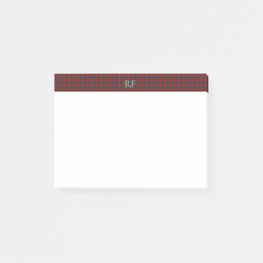 Officiële Fraser Tartan met monogram / naam Post-it® Notes (Voorkant)