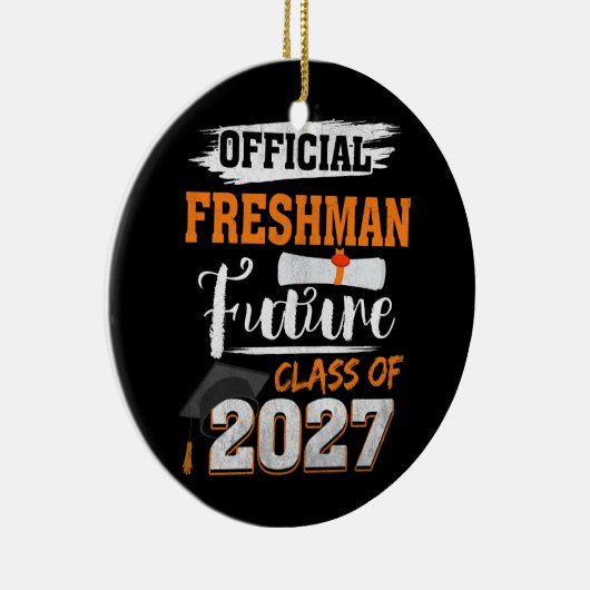 Officiële Freshman Future Class 2027 Eerste dag va Keramisch Ornament (Rechts)
