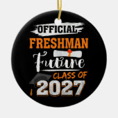 Officiële Freshman Future Class 2027 Eerste dag va Keramisch Ornament (Voorkant)