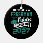 Officiële Freshman Future Class 2027 Eerste dag va Keramisch Ornament (Voorkant)