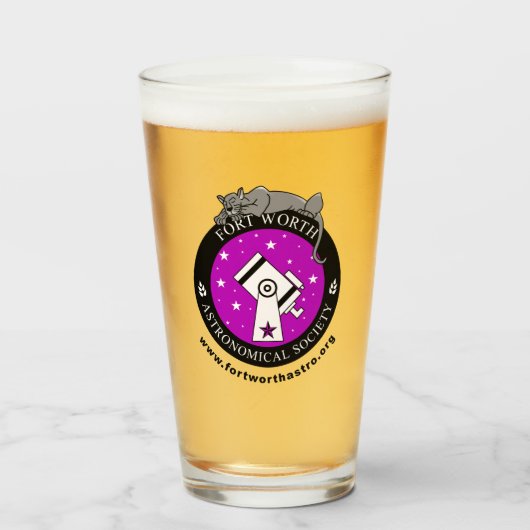 Officiële FWAS 16oz Glazen Tumbler (Voorkant gevuld)