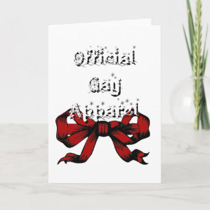 Officiële gay Apparel Feestdagen Kaart