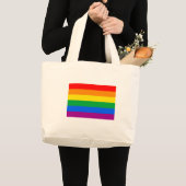 OFFICIËLE GAY PRIDE VLAG GROTE TOTE BAG (Voorkant (product))