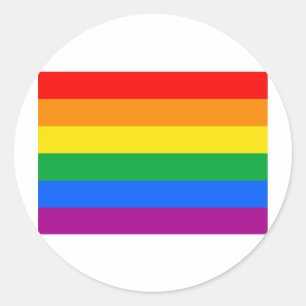 OFFICIËLE GAY PRIDE VLAG RONDE STICKER