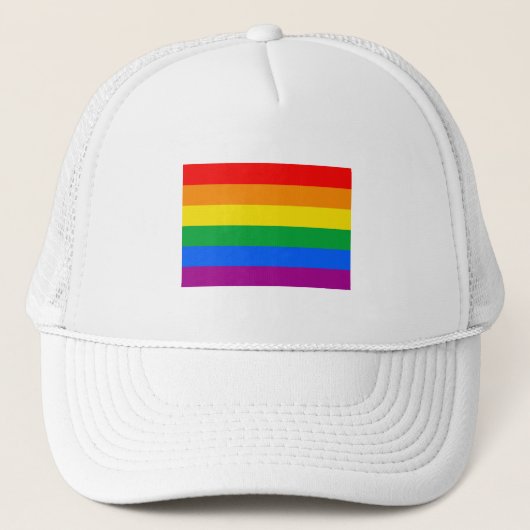 OFFICIËLE GAY PRIDE VLAG TRUCKER PET (Voorkant)