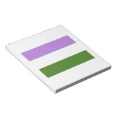 OFFICIËLE GENDERQUEER PRIDE FLAG NOTITIEBLOK (Schuin)