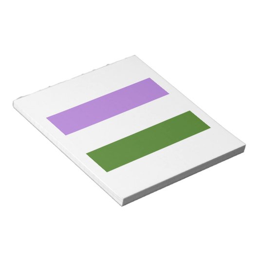 OFFICIËLE GENDERQUEER PRIDE FLAG NOTITIEBLOK (Schuin)