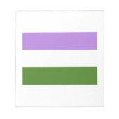 OFFICIËLE GENDERQUEER PRIDE FLAG NOTITIEBLOK (Voorkant)