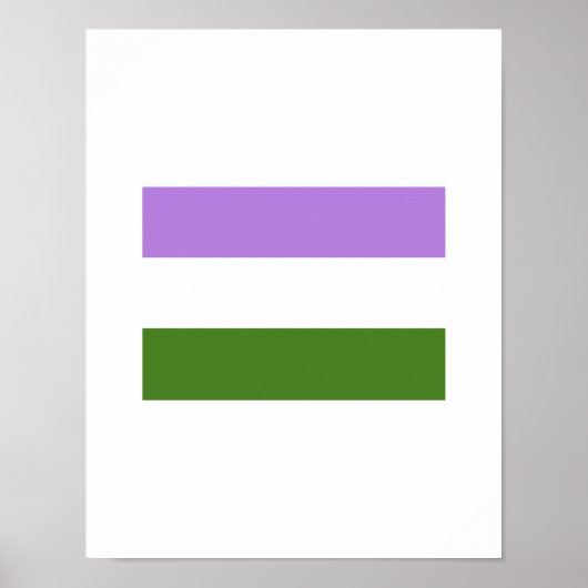 OFFICIËLE GENDERQUEER PRIDE FLAG POSTER (Voorkant)