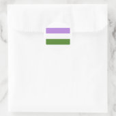 OFFICIËLE GENDERQUEER PRIDE FLAG RONDE STICKER (Tas)