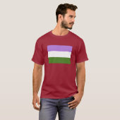 OFFICIËLE GENDERQUEER PRIDE FLAG T-SHIRT (Voorkant volledig)
