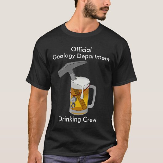 Officiële Geologische Afdeling Drink bemanningsled T-shirt (Voorkant)