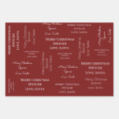 Officiële geschenk van Santa Personalized Inpakpapier Vel (Voorkant 3)