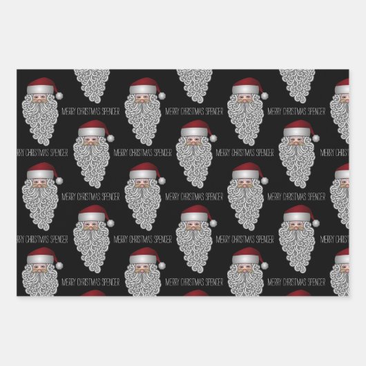 Officiële geschenk van Santa Personalized Inpakpapier Vel (Voorkant)