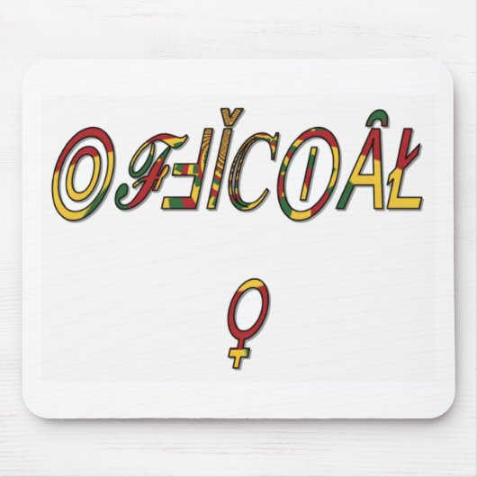 Officiële geschenken van het Vrouw Hakuna Matata.p Muismat (Voorkant)