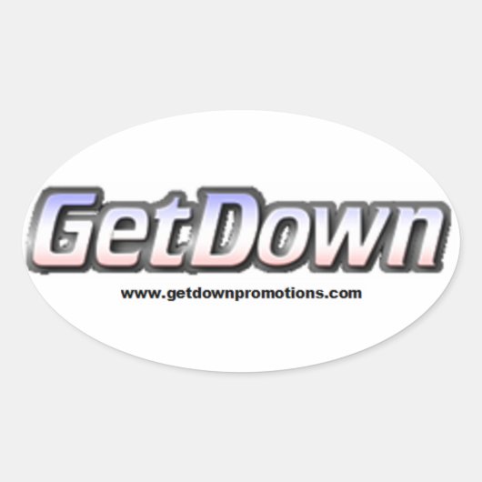 Officiële GetDown-Stickers Ovale Sticker (Voorkant)