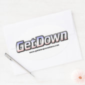 Officiële GetDown-Stickers Ovale Sticker (Envelop)