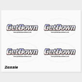 Officiële GetDown-Stickers Ovale Sticker (Vel)