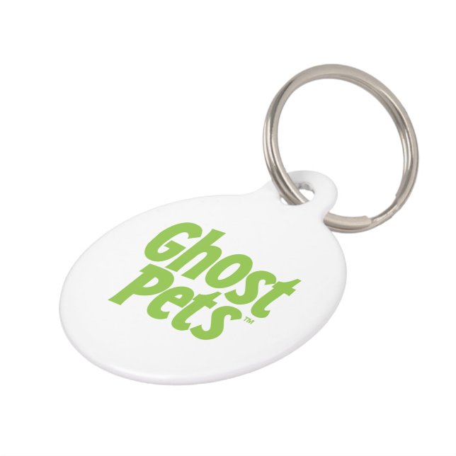 Officiële Ghost Pets Label Huisdierpenning (Zijkant)