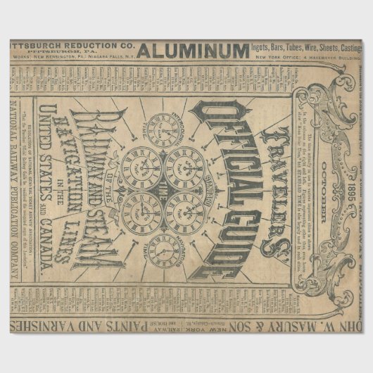 Officiële gids voor reizigers 60ld Ontkoppelen Pos Cadeaupapier (Vlak)