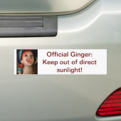 Officiële Ginger bumpersticker (Op auto)