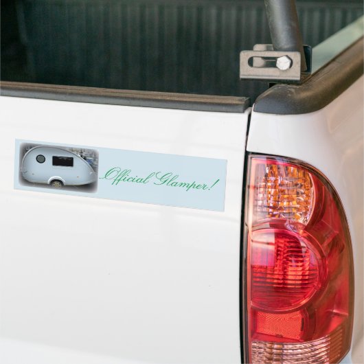 Officiële Glamper! Teardrop Caravan camper Bumpersticker (Op Truck)