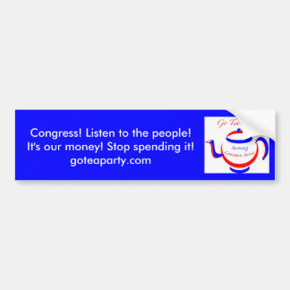 Officiële Go Tea Party. Bumpersticker