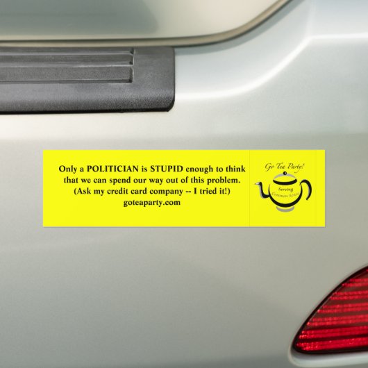 Officiële Go Tea Party. Bumpersticker (Op auto)
