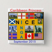 Officiële groepsknop vierkante button 5,1 cm (Voorkant)