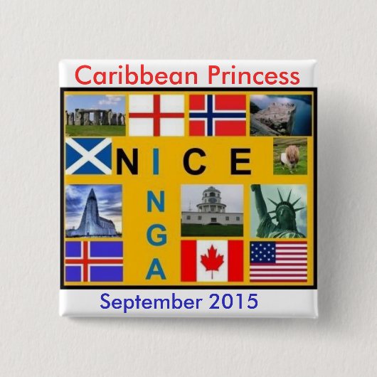 Officiële groepsknop vierkante button 5,1 cm (Voorkant)