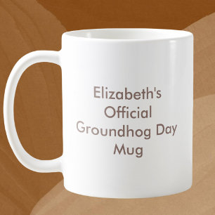 Officiële Groundhog Day Custom Name Koffiemok