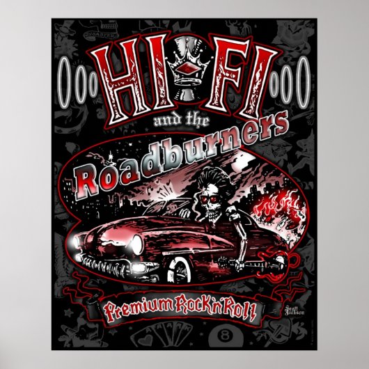 Officiële "HI FI & THE ROADBURNERS" Poster (Voorkant)