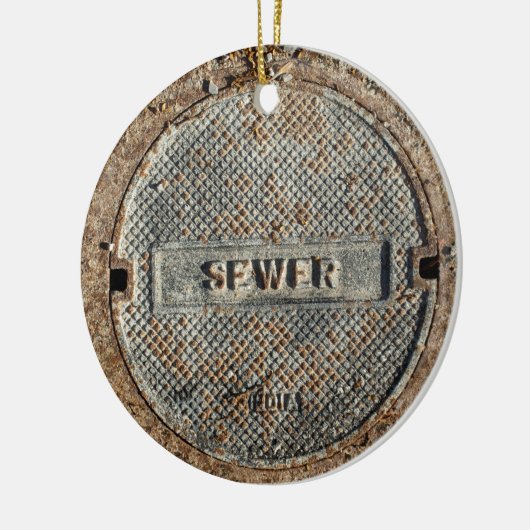 Officiële Hoesje van rioolmest Keramisch Ornament (Links)