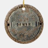Officiële Hoesje van rioolmest Keramisch Ornament (Achterkant)