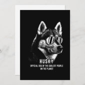 Officiële hond van Siberische Husky, koudst Feestdagenkaart (Voorkant / Achterkant)