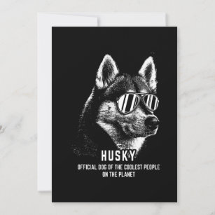Officiële hond van Siberische Husky, koudst Feestdagenkaart