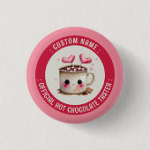 Officiële Hot Chocolate Taster Schattigee Cacao Pr Ronde Button 3,2 Cm (Voorkant)