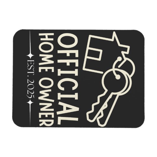 Officiële huiseigenaar Est. 2025 Trotse eerste tim Magneet (Horizontaal)