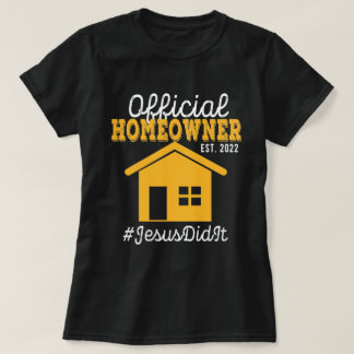 Officiële huiseigenaarster Citaat Proud New Housew T-shirt