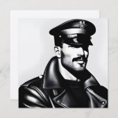 Officiële Iconische LGBTQ Gay Leather Daddy Biker  (Voorkant / Achterkant)