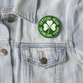 Officiële Ierse Drink Team St Patricks Day Party Ronde Button 5,7 Cm (In situ)